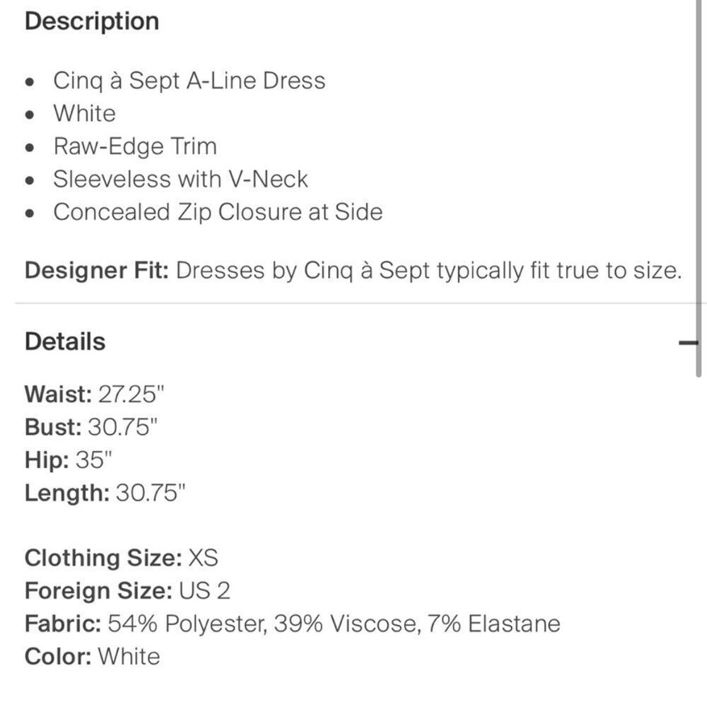 Cinq a Sept Dress Size 2 - Picture 4 of 4